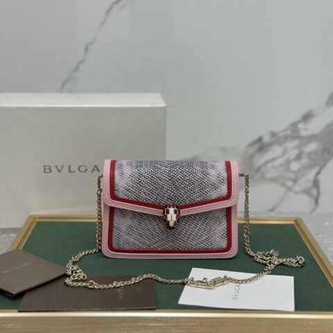 【Bvlgari】 Serpenti Forever系列 蛇形绣线限定款 迷你款型号：288104