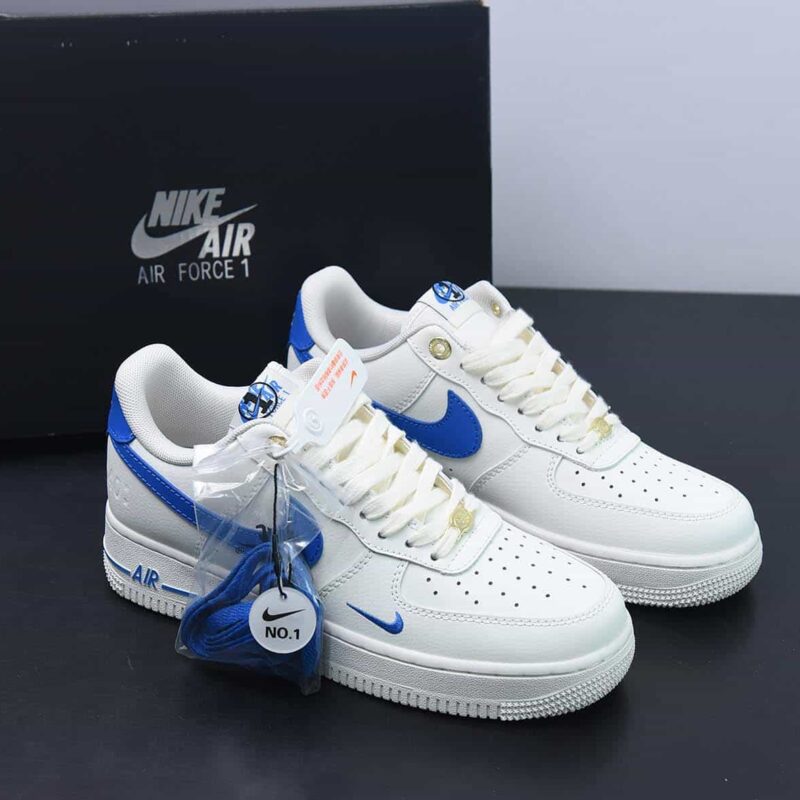 NIke Air Force 1 '07 Low “40周年纪念款--米白天蓝”空军一号 低帮货号：DQ7658-103