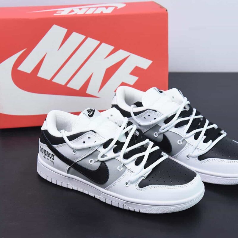 NK Dunk Low SB低帮解构绑带黑白灰低帮运动鞋 货号：DJ6188-101