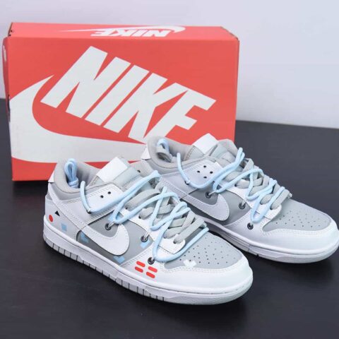NK Dunk Low SB低帮解构绑带白灰电玩 货号：DJ6188-003