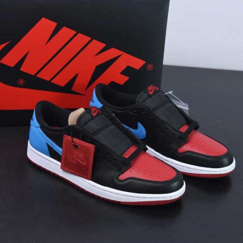 Air Jordan 1 Low OG AJ1反转警灯 黑红蓝 低帮篮球鞋 货号：CZ0775-046