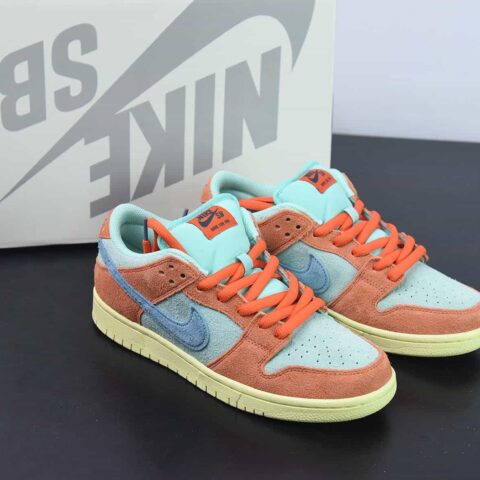 Nike SB Dunk Low Pro"Orange Aqua"扣篮系列低帮休闲运动滑板板鞋“翻毛湖水蓝亮橙”货号：DV5429-800