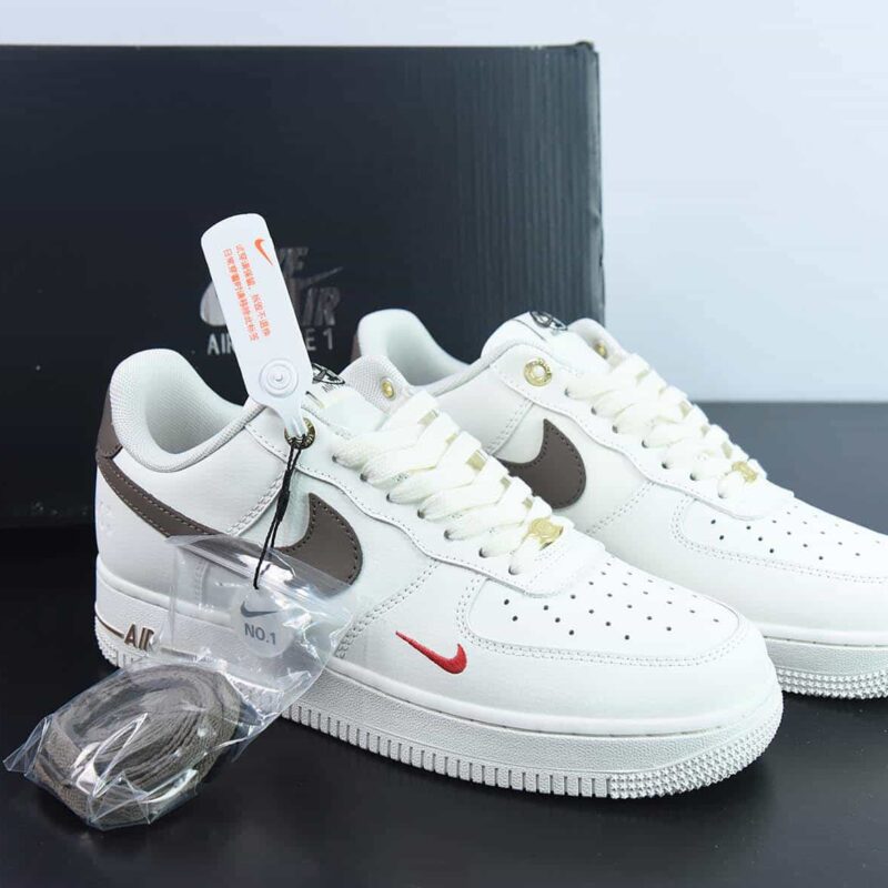 NIke Air Force 1 '07 Low “40周年纪念款--米白深咖”空军一号 低帮货号:DQ7658-102