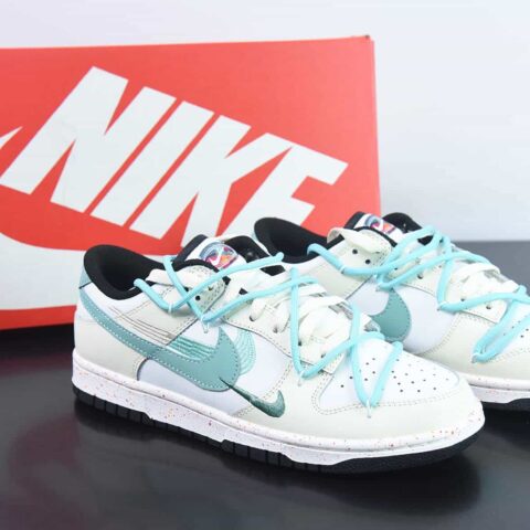 NK Dunk Low  三勾 米白绿 低帮休闲板鞋 货号：FD4623-147