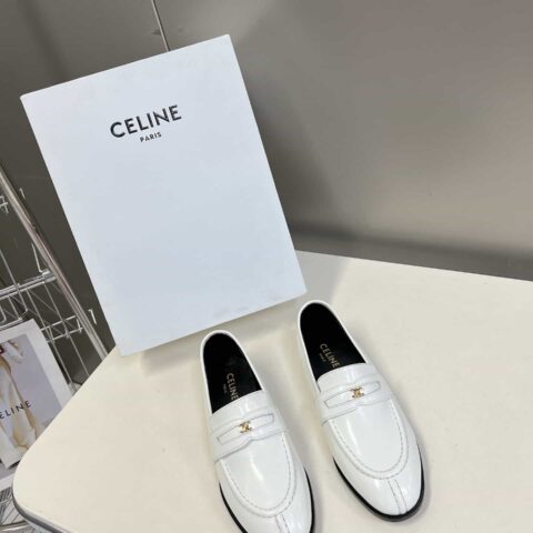 CELINEl  赛琳乐福鞋凯撒门扣系列休闲小皮鞋