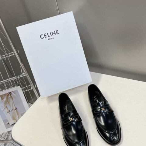 CELINEl  赛琳乐福鞋凯撒门扣系列休闲小皮鞋