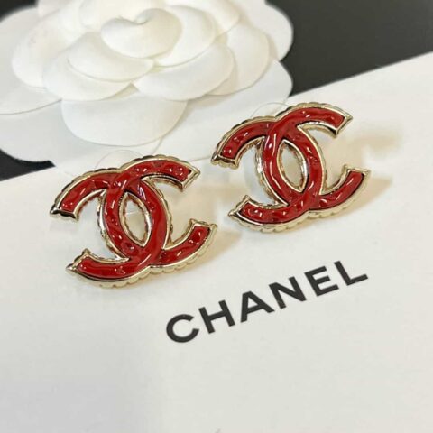 新款☑️CHANEL香奈儿c1双c滴油耳钉耳环