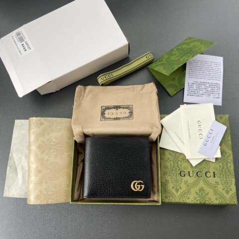 GUCCI GG Marmont系列皮革双折钱包 428726 DJ20T 1000