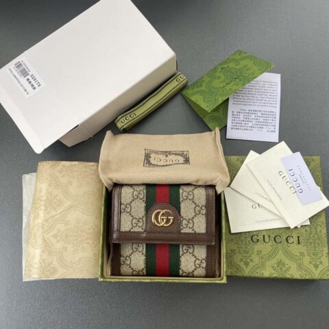 GUCCI Ophidia系列GG法式翻盖钱包 523173 96IWG 8745