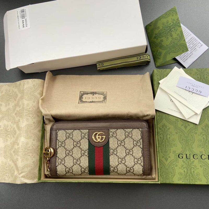 GUCCI Ophidia系列GG全拉链式钱包 523154 96IWG 8745