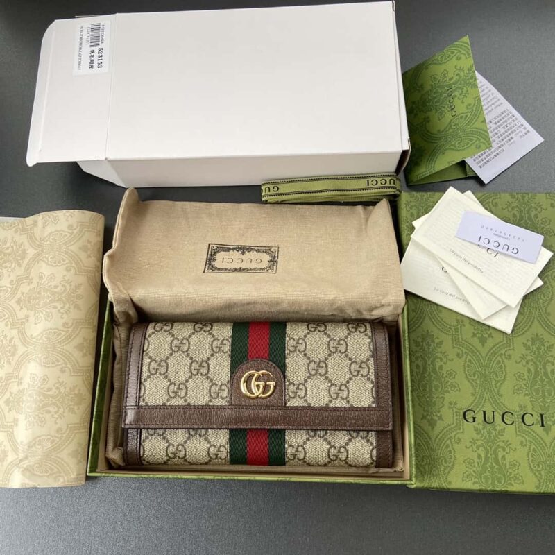 GUCCI Ophidia系列GG长款钱包 523153 96IWG 8745