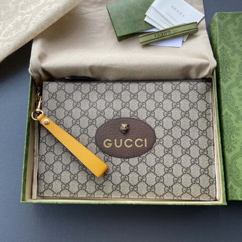 GUCCI Neo Vintage GG Supreme帆布手拿包 473956 K9GOT 8861