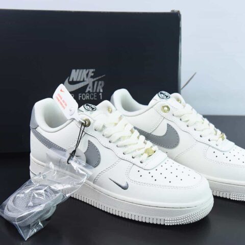 Nike Air Force 1 AF1 空军一号/低帮 白灰 刺绣 40周年纪念版货号 DQ7658-106