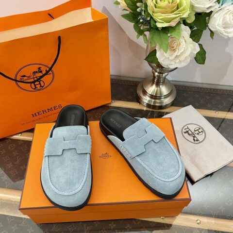 HERMES/爱马仕   𝟐𝟎𝟐𝟑穆勒半拖勃肯鞋