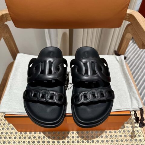 HERMES/爱马仕   新款猪鼻子二舅鞋