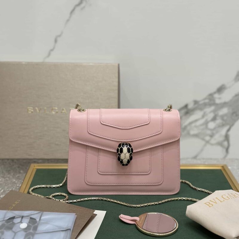 【Bvlgari 】宝格丽专柜经典热卖系列  Serpenti Forever “单层”翻盖小方包包款号:35107