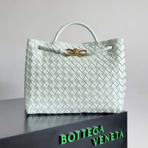 BV Bottega Veneta2023新款Andiamo编织手袋 中号 款号：743572 冰蓝色