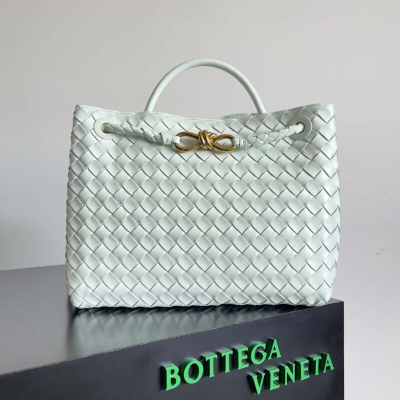 BV Bottega Veneta2023新款Andiamo编织手袋 中号 款号：743572 冰蓝色