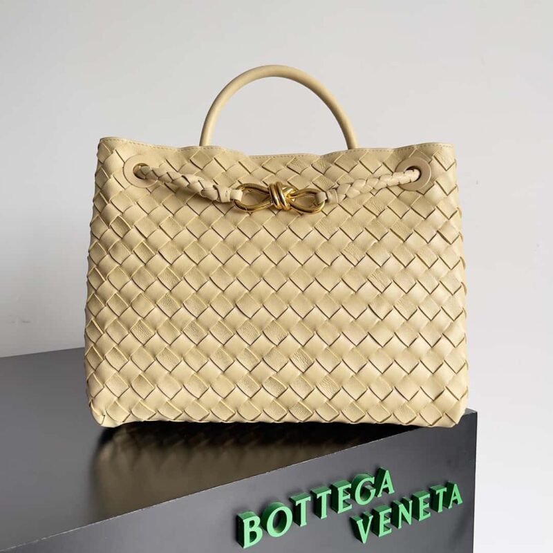 BV Bottega Veneta2023新款Andiamo编织手袋 中号 款号：743572 燕麦色