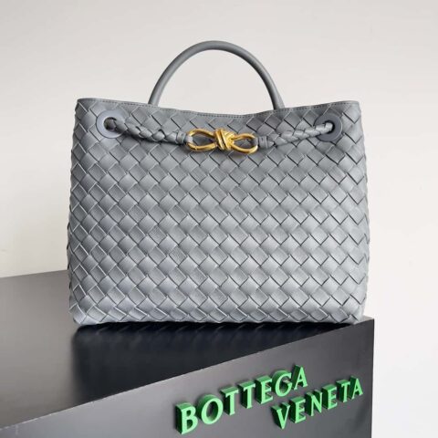 BV Bottega Veneta2023新款Andiamo编织手袋 中号 款号：743572 灰色