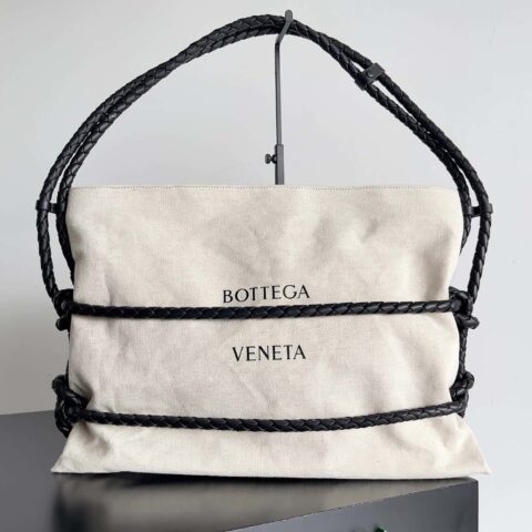 2023 BOTTEGA VENETA限量绳结帆布托特包款号：743625