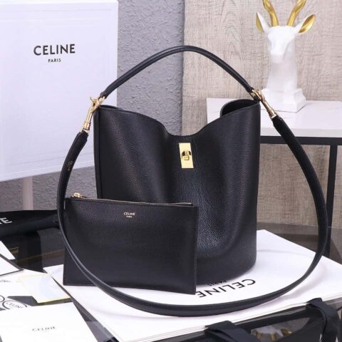 【特级品质 全钢五金】 CELINE Bucket 16 小牛皮水桶包 编号：195573