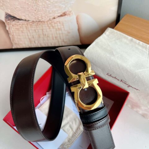 Ferragamo菲拉格慕   头层小牛皮男士3.5cm腰带