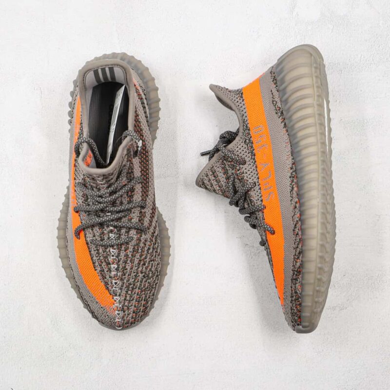 椰子 350 V2  尖端性价比 灰橙色 满天星运动鞋