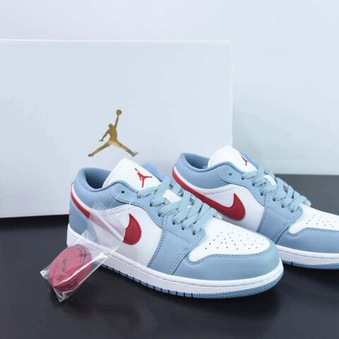 NK Air Jordan AJ1 Low 蓝白红运动鞋 货号：DC0774-164