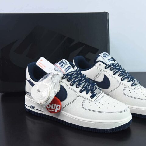 NK Air Force 1‘07 Low 深蓝 联名款 空军一号低帮休闲板鞋 货号：SU0220-005