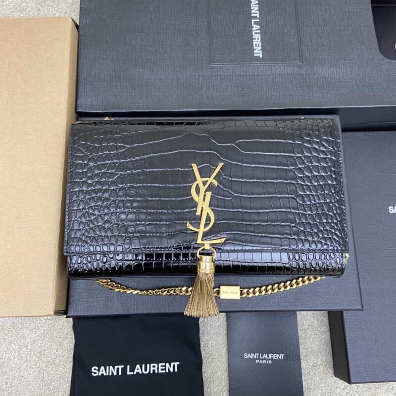 Y家最经典的款式Kate鳄鱼纹链条斜挎包型号：377829