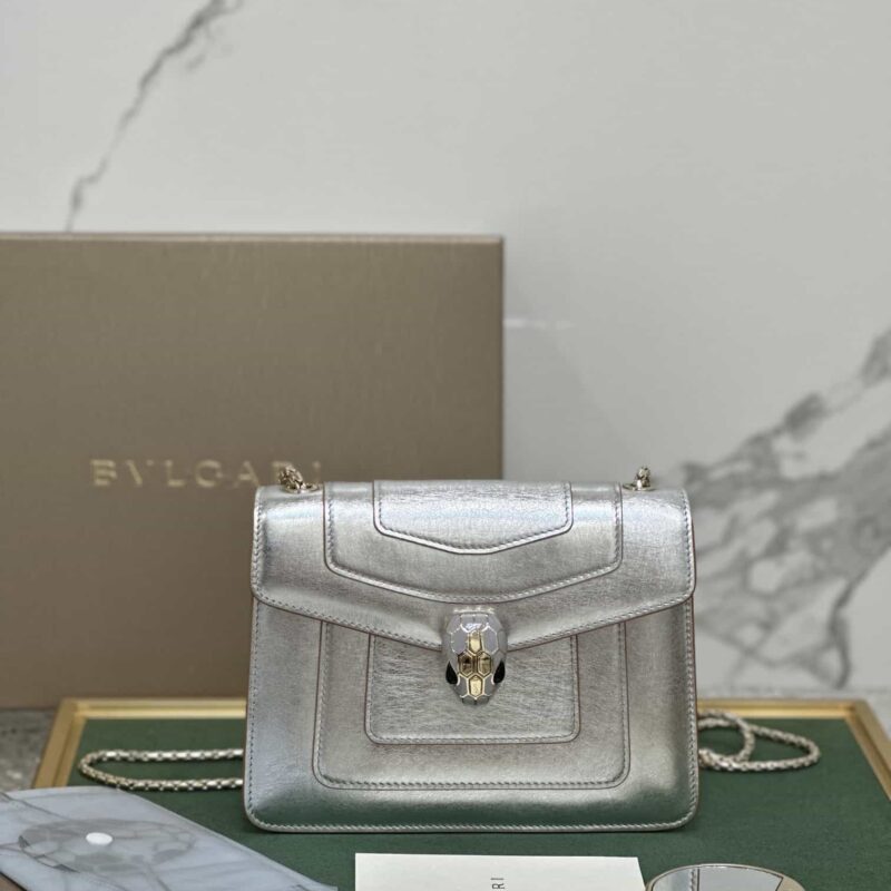 𝘽𝙑𝙇𝙂𝘼𝙍𝙄𝙎𝙀𝙍𝙋𝙀𝙉𝙏𝙄𝙁𝙊𝙍𝙀𝙑𝙀𝙍专柜热卖系列 原单品质 Serpenti Forever “单层型号:35107”翻盖小方包包