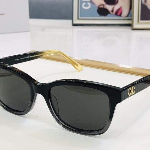 Ferragamo菲拉格慕标志镜腿太阳眼镜