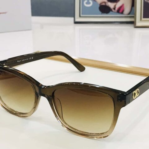 Ferragamo菲拉格慕标志镜腿太阳眼镜