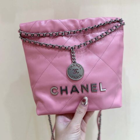 CHANEL 23S 春夏系列 mini 22 bag AS3980粉色