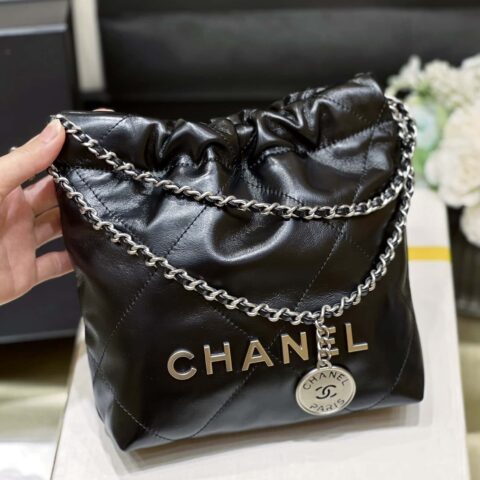 CHANEL 23S 春夏系列 mini 22 bag AS3980黑色
