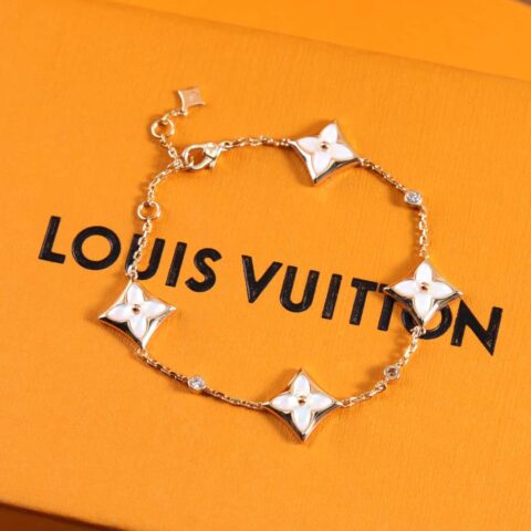 Louis Vuitton 路易威登LV菱形四花白贝 粉贝 孔雀石手链