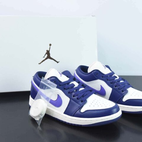 NK Air Jordan 1 Low”Sail Purple“AJ1乔丹一代低帮经典复古文化休闲运动篮球鞋“米白深紫”DC0774-502