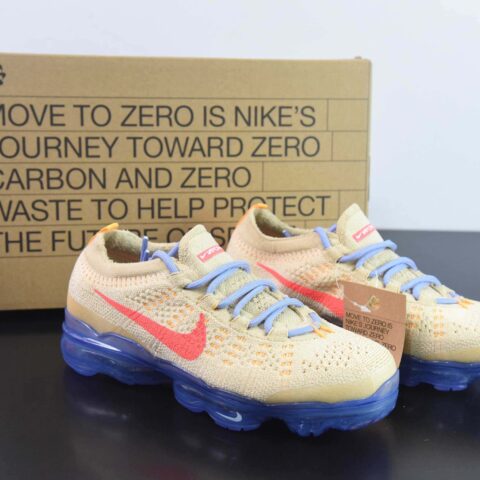 Nike Air Vapormax2023 FK 全掌长气垫 缓震跑步鞋“芝麻黄蓝紫红钩”货号：DV6840-200