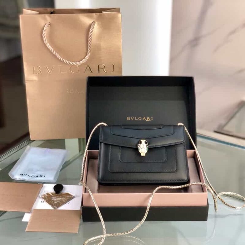【Bvlgari】宝格丽专柜新款标志性 Serpenti Forever 迷你双层蛇头包型号：288113