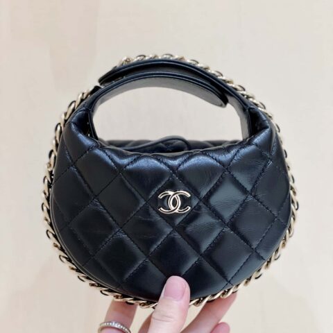 CHANEL 23C 早春度假新款 pouch呼啦圈 AP3095黑色