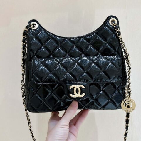 CHANEL 23C 早春度假新款 5号金币吊牌hobo嬉皮包 AS3690