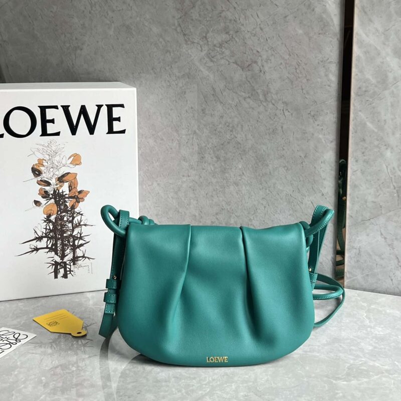 LOEWE 最新系列Paseo新成员Paseo Satchel 0686绿色