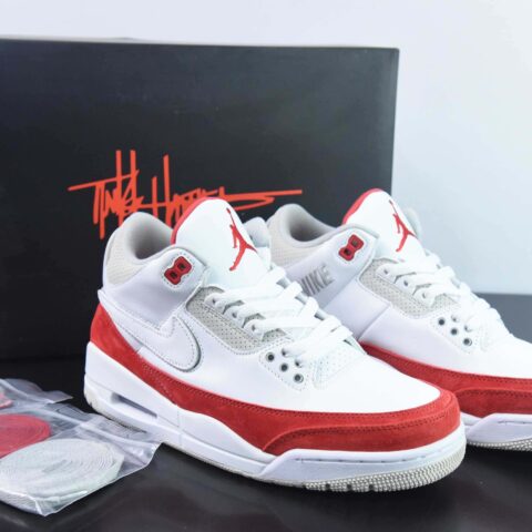 Air Jordan 3 Retro"Tinker" 迈克尔·乔丹AJ3代中帮复古休闲运动文化篮球鞋 白红色 手稿换钩 货号：CJ0939 100