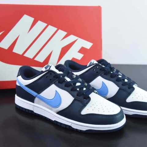 Nike SB Dunk Low “Habibi” 黑白蓝 扣篮系列复古低帮休闲运动滑板板鞋。货号：FN7800-400