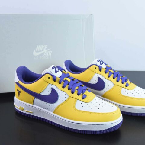 NK Air Force 1 Low Retro QS 空军一号低帮 白紫黄 紫金湖人货号：FZ1151-100