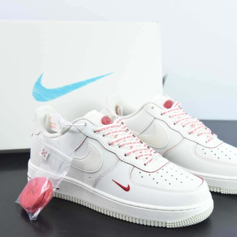 Nike Air Force 1 Low 07 x OFF WHITE 联名白红货号：PF9055 767