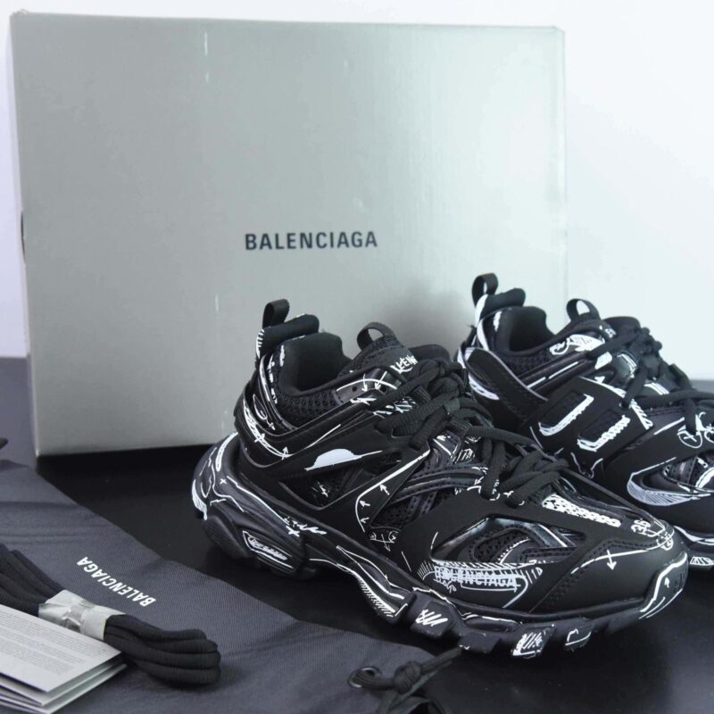 Balenciaga 巴黎世家 Track1.0 做旧 印花涂鸦 限定定制色 3代3.0 低帮 老爹鞋