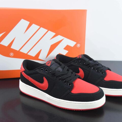 Air Jordan AJ1 Low 低帮 帆布黑红 货号：DX4981-006