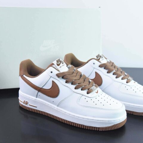 Nike Air Force 1 Low  空军一号低帮百搭休闲运动板鞋 白棕  货号：DH7561-100